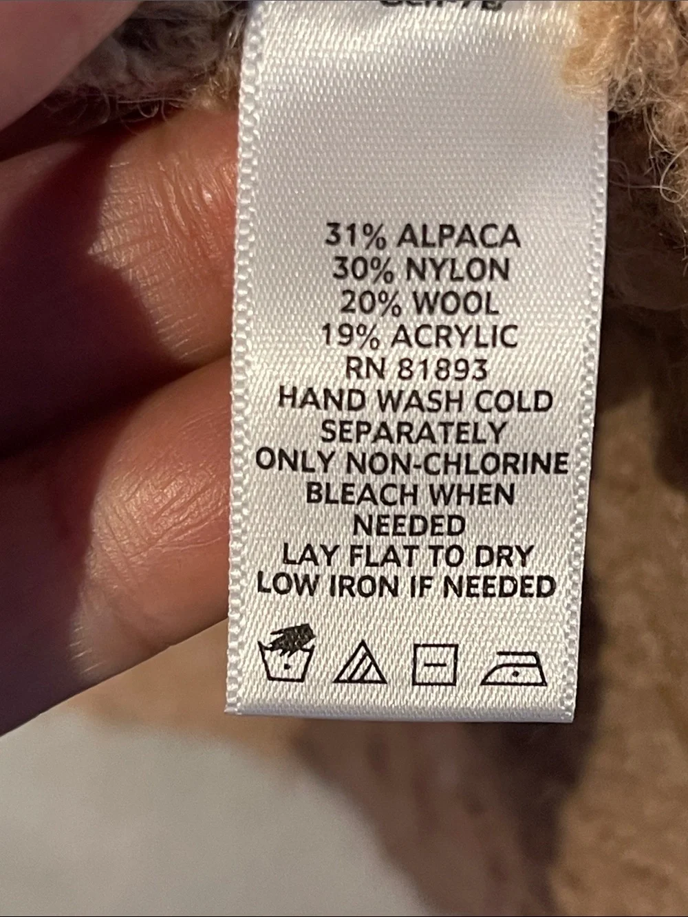 G.I.L.I. Camel Open-Front ALPACA AND WOOL Jacket Sz 2X New no Tags